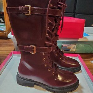 Shoedazzle Gabrela Lace-Up Flat Boot